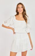 bloomfield smocked top